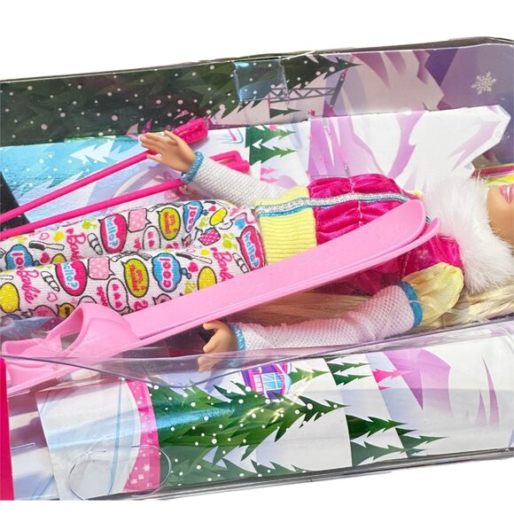 Barbie Doll Set I Can Be Skier and Winter Wonderland Ski Accessory Case New 2011 - Picture 8 of 11
